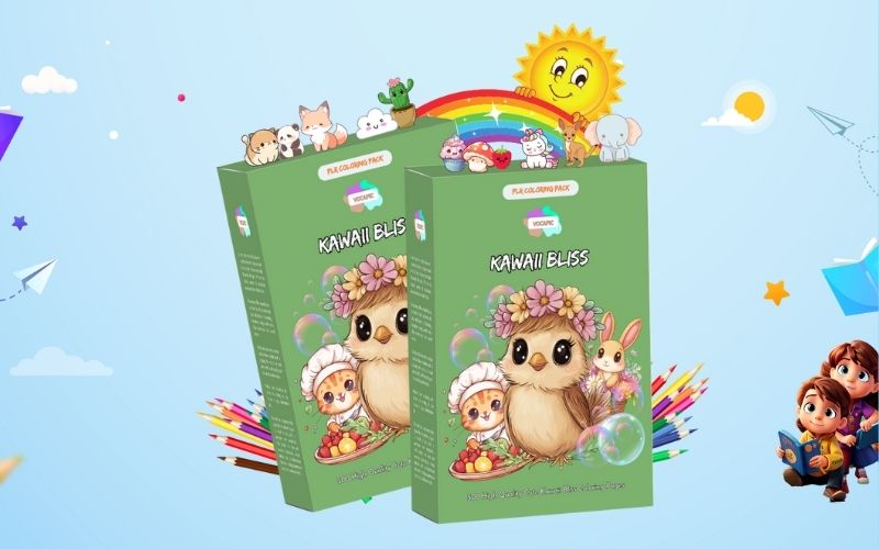Kawaii Bliss – Coloring Page PLR