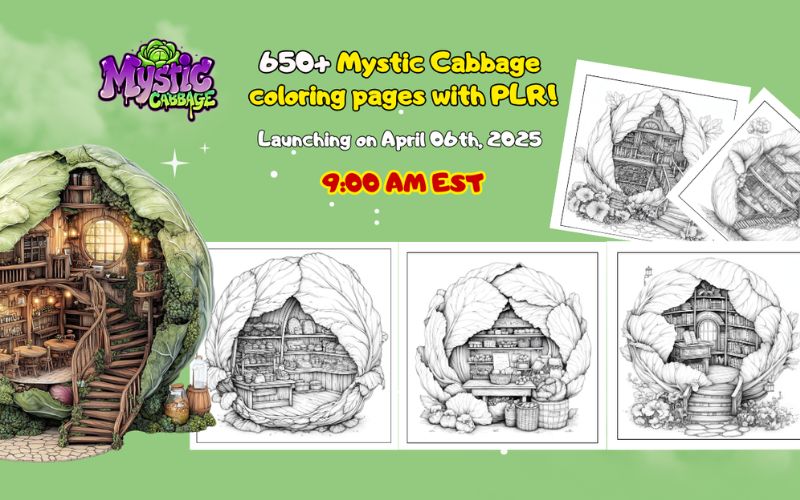 Mystic Cabbage – Coloring Pages PLR