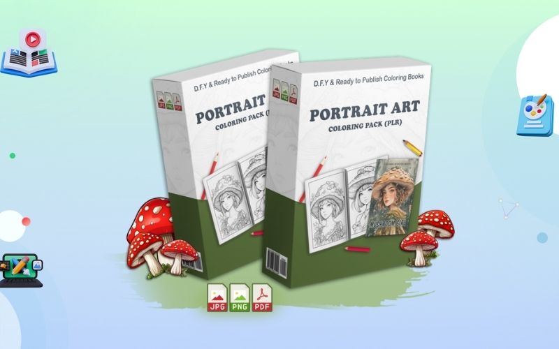 Portrait Art – PLR Coloring Pack