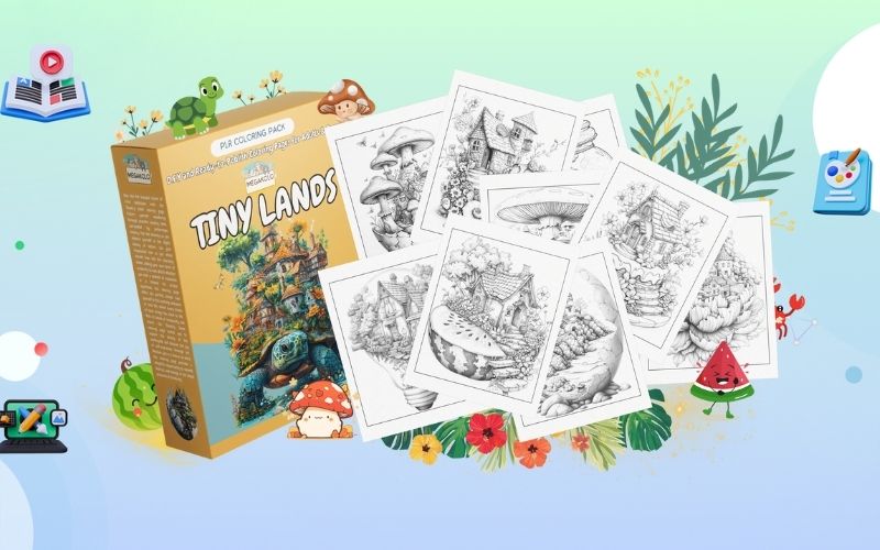Tiny Lands – PLR Coloring Pack